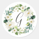 Search for monogram floral stickers Initial