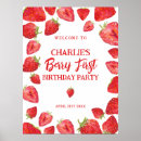 Search for berry first birthday party signs Strawberry