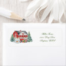Search for red tractor return address labels Watercolor