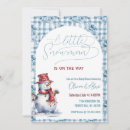 Search for a snowman with baby shower invitations Winter