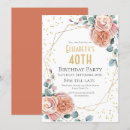 Search for geometric 40th birthday invitations Floral
