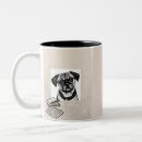 Search for pug in glasses mugs Dog