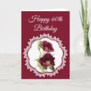 Search for elegant 60th birthday cards Red