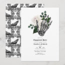 Search for gothic engagement party invitations Black