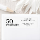 Search for bold modern return address labels Unique