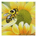 Search for cute honey bee posters Sunflower
