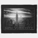 Search for new york city blankets Black and white