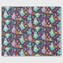 Search for spooky ghost wrapping paper Black and orange