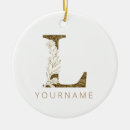 Search for monogram l christmas tree decorations Floral