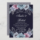 Search for navy blue and dusty rose wedding invitations Watercolor