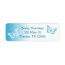 Search for white butterflies return address labels Blue