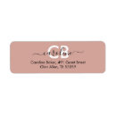 Search for pink and peach return address labels Modern