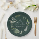 Search for mr and mrs wedding plates Botanical