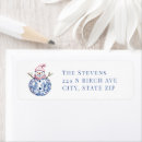 Search for snowman return address labels Traditional