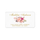 Search for blush and gold return address labels Vintage