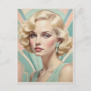 Search for art deco lady postcards Portrait
