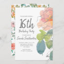 Search for coral sweet 16 invitations Flowers