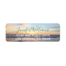 Search for beach wedding invitations return address labels Sunset