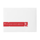 Search for deep red return address labels Simple