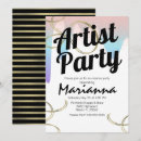 Search for artistic birthday invitations Pink
