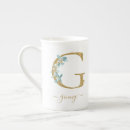 Search for letter g monogram mugs Watercolor