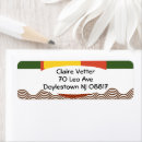 Search for red abstract return address labels Blue