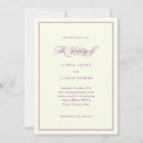 Search for purple and ivory wedding invitations Simple