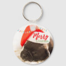 Search for cute pug key rings Merry christmas