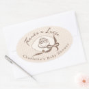 Search for oval thank you stickers Baby shower