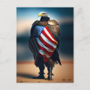 Search for eagle american flag postcards July 4