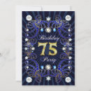 Search for 75th with diamonds birthday invitations Sparkle