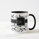 Search for butterfly on black mugs For her