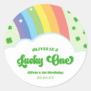Search for green four leaf clover stickers Lucky one