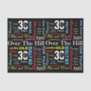 Search for 30th birthday tissue paper Typography
