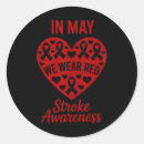Search for stroke awareness month stickers Red