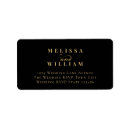 Search for gold and black return address labels Bride and groom