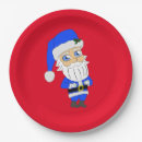Search for blue christmas plates Santa