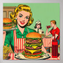 Search for vintage burger posters Food