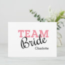 Search for team bride invitations Pink