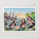 Search for retro mermaid postcards Ocean