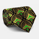 Search for green and gold pattern ties Retro