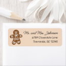 Search for baking cookies return address labels Gingerbread man