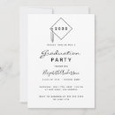 Search for class of 2027 graduation invitations Black and white