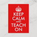 Search for keep calm business cards Red