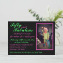 Search for fifty and fabulous 50th birthday invitations Black