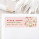 Search for whimsical floral return address labels Girl