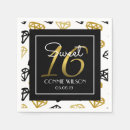 Search for black and gold sweet sixteen napkins Chic