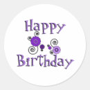 Search for purple and black flowers stickers Birthday