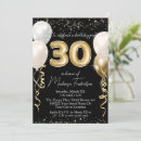 Search for black and gold 30th birthday invitations Glamourous