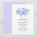 Search for blue and lavender wedding invitations Floral